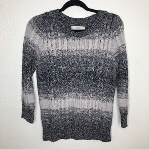 Ann Taylor LOFT Rabbit Hair Blend Crewneck Cable Knit Sweater S